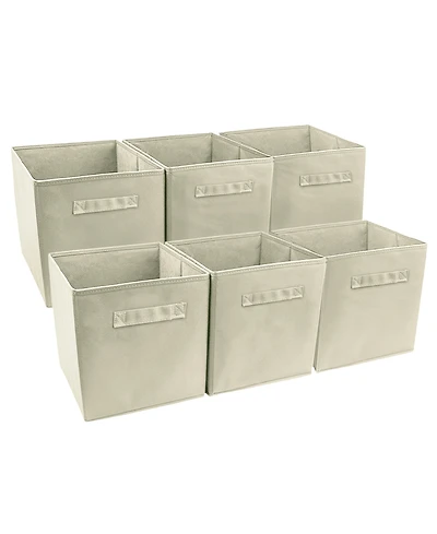 Sorbus 11 Inch Pack Foldable Fabric Storage Cube Bins with Handles - for Organizing Pantry, Closet, Nursery, Playroom