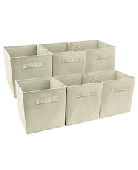 Sorbus 11 Inch Pack Foldable Fabric Storage Cube Bins with Handles - for Organizing Pantry, Closet, Nursery, Playroom