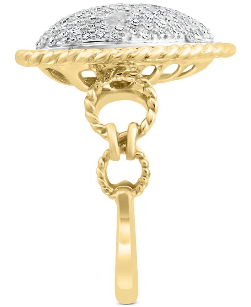 Effy Diamond Pave Heart Ring (3/4 ct. t.w.) in 14k Two-Tone Gold