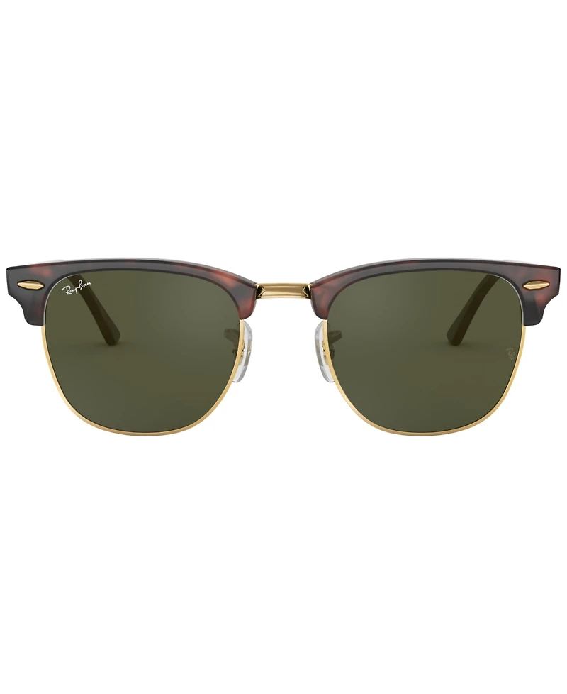Ray-Ban Unisex Low Bridge Fit Sunglasses, RB3016F Clubmaster Classic 55