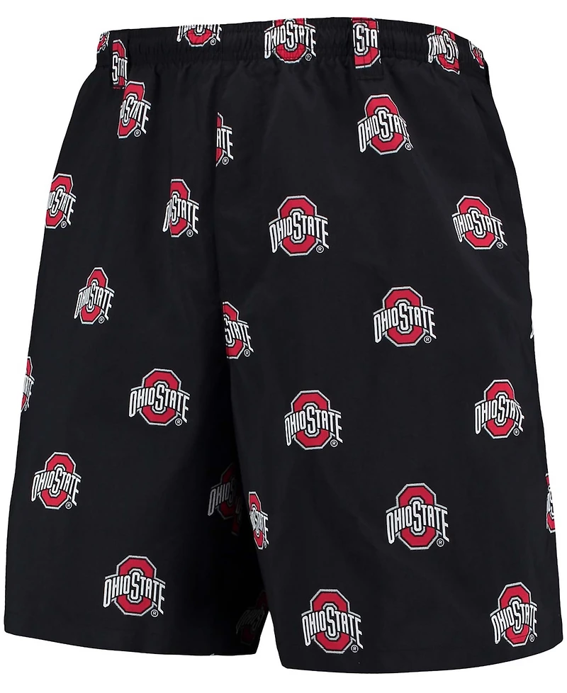 Men's Black Ohio State Buckeyes Backcast Ii 8" Omni-Shade Hybrid Shorts