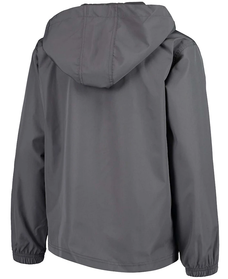 Big Boys Graphite North Carolina Tar Heels Pack Go Windbreaker Jacket