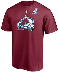 Men's Peter Forsberg Burgundy Colorado Avalanche Authentic Stack Retired Player Nickname Number T-shirt