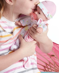 Jc Toys La Baby 11" Baby Doll Travel Case Gift Set, 7 Pieces