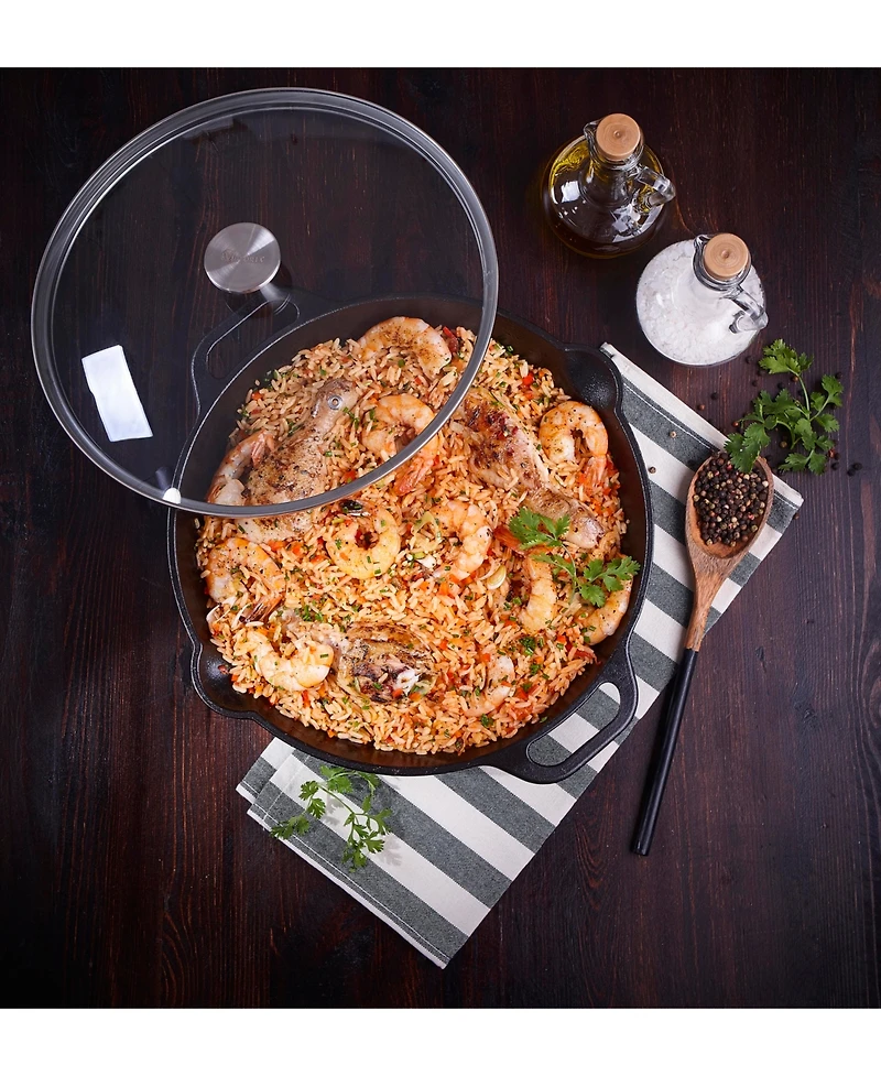 Victoria Glass Lid with Stainless Steel Knob for 13" Skillet