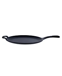 Victoria 12" Comal with Long Handle and Helper Handle, Seasoned
