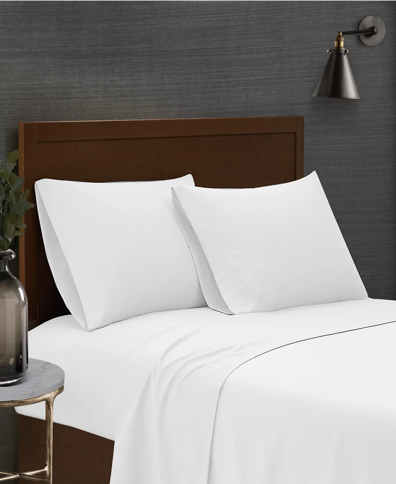 London Fog Garment Wash Solid 4 Piece Sheet Set, Twin