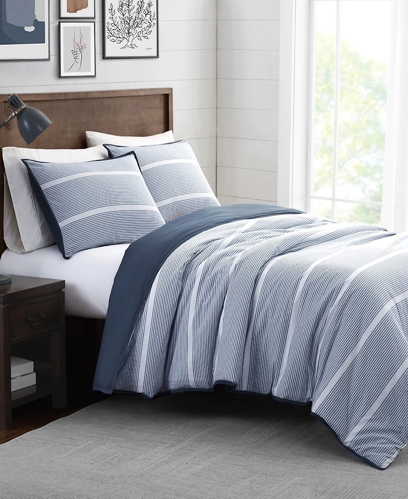 Brooklyn Loom Niari Yarn Dye Stripe 2 Piece Comforter Set, Twin Xl