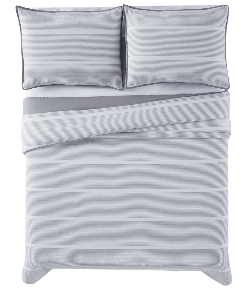 Brooklyn Loom Niari Yarn Dye Stripe 3 Piece Comforter Set