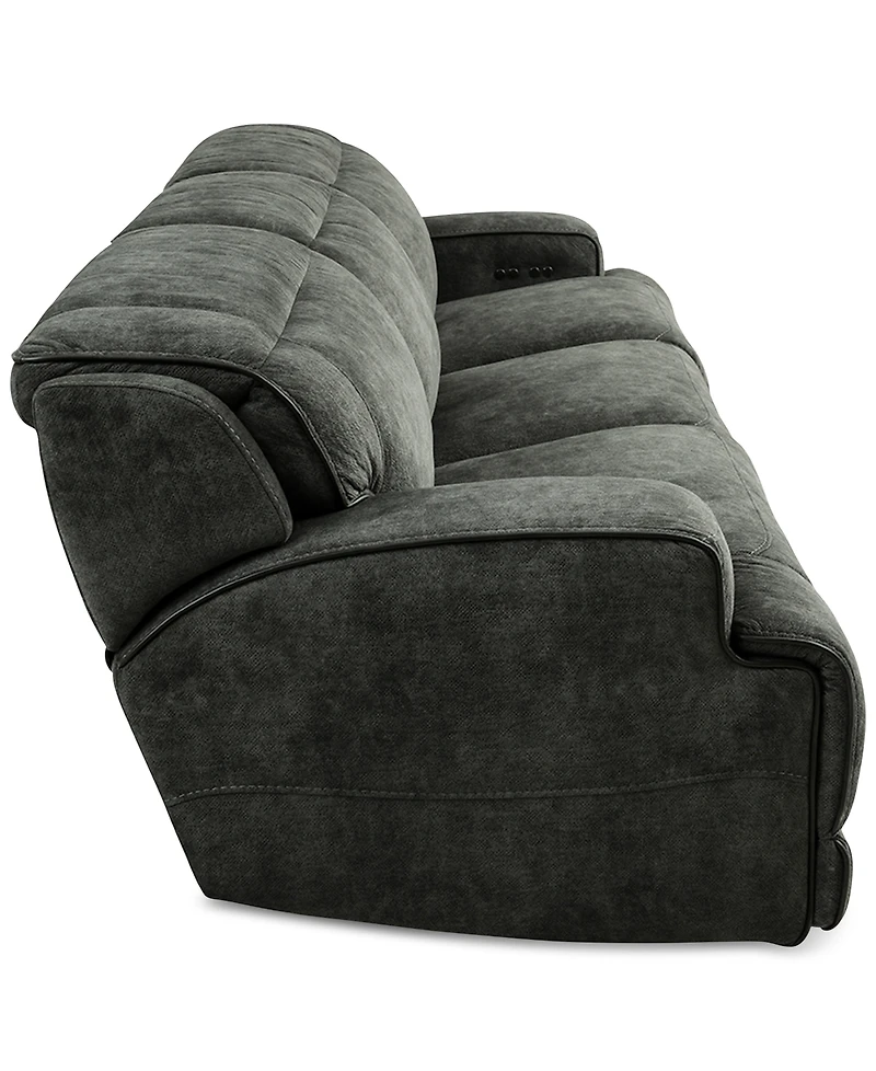 Sebaston -Pc. Fabric Sofa with 2 Power Motion Recliners