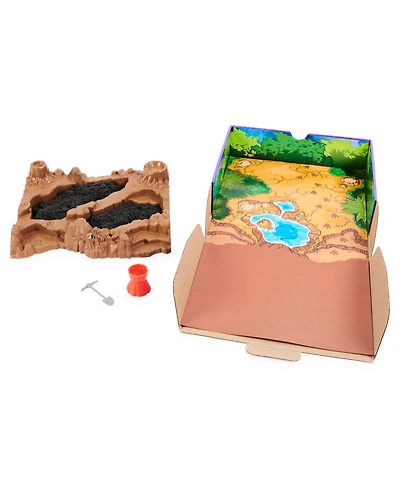 Kinetic Sand, Dino Dig Playset with 10 Hidden Dinosaur Bones to Discover