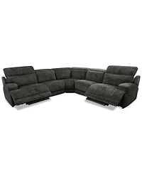 Sebaston -Pc. Fabric Sectional with Power Motion Recliners