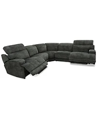 Sebaston -Pc. Fabric Sectional with Power Motion Recliners