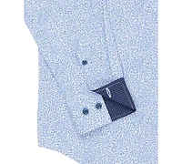 Men's Recycled Slim Fit Floral 4-Way Stretch Performance Dress Shirt