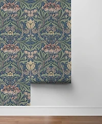 NextWall Morris Flower Peel and Stick Wallpaper