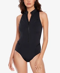Magicsuit Deep Dive Coco Plunging Underwire One-Piece Swimsuit