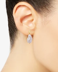 Cultured Freshwater Baroque Pearl (13-15mm) Drop Earrings in 14k Gold-Plated Sterling Silver