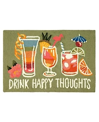 Liora Manne' Frontporch Happy Drinks 2' x 3' Outdoor Area Rug