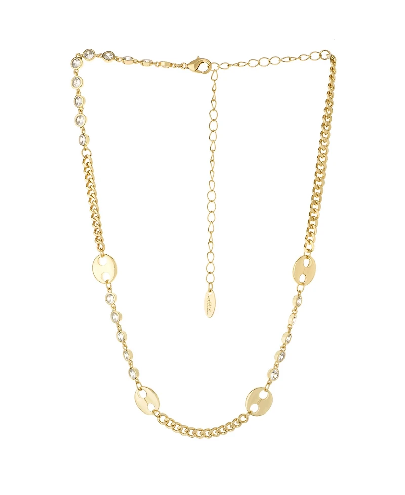 Ettika Mixed Gold-Plated Chain Necklace With Cubic Zirconia