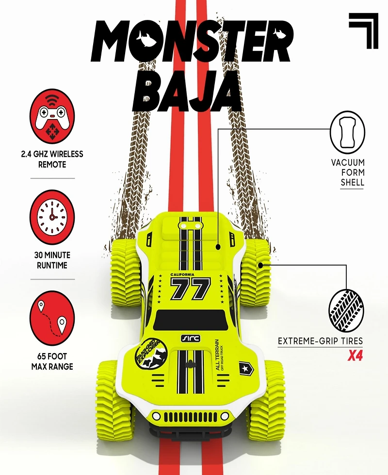 Sharper Image Toy Rc Monster Baja Truck 6MPH All-Terrain