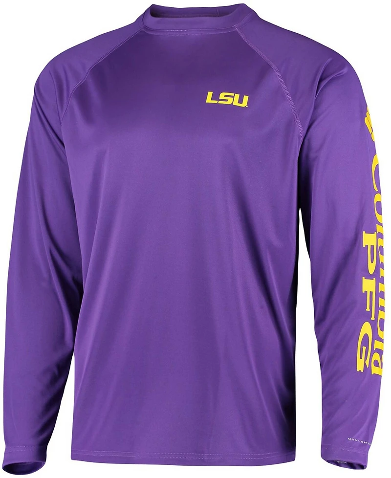 Men's Purple Lsu Tigers Terminal Tackle Omni-Shade Long Sleeve T-shirt