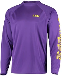 Men's Purple Lsu Tigers Terminal Tackle Omni-Shade Long Sleeve T-shirt