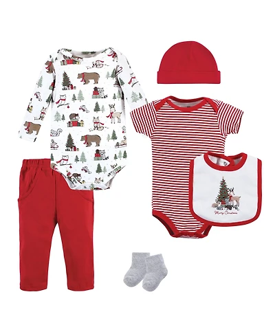 Hudson Baby Baby Boys Hudson Unisex 6-Piece Newborn Wardrobe Collection (Gender-Neutral