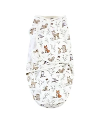 Hudson Baby Girls Quilted Cotton Swaddle Wrap 3pk Farm Animals, 0-3 Months