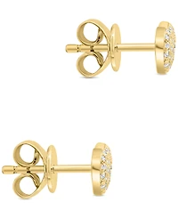 Effy Diamond Pave Heart Stud Earrings (1/5 ct. t.w.) in Sterling Silver or 14k Gold-Plated Sterling Silver