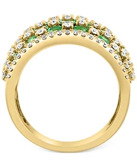 Effy Emerald (3-3/4 ct. t.w.) & Diamond (1-1/5 Statement Ring 14k Gold