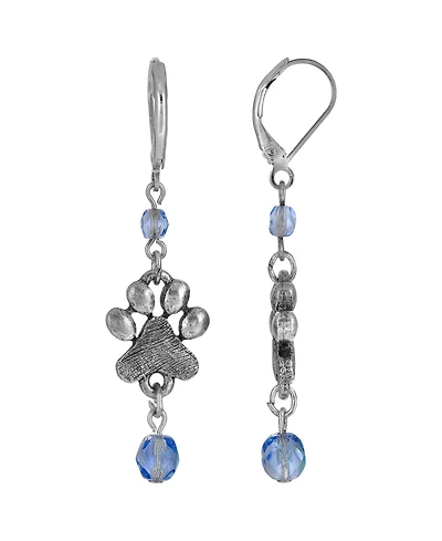 2028 Paw Print Drop Earrings