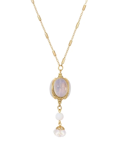 2028 Opal Spinner Drop Necklace