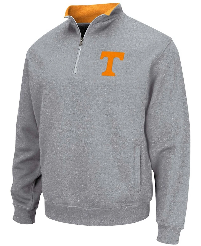 Men's Heathered Gray Tennessee Volunteers Tortugas Team Logo Quarter-Zip Jacket