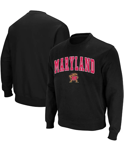 Colosseum Men's Maryland Terrapins Arch and Logo Crew Neck Sweatshirt