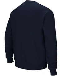 Colosseum Men's Navy Midshipmen Arch and Logo Crew Neck Sweatshirt