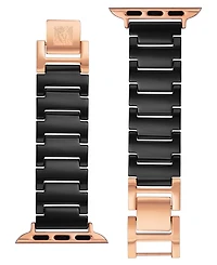 Anne Klein Women's Black Ceramic Bracelet designed for Apple Watch 42mm (Series 1-3 only) & 44/45/46/49mm (Ultra & Ultra 2)