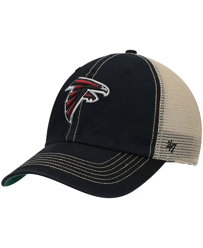 Men's Black, Natural Atlanta Falcons Trawler Trucker Clean Up Snapback Hat