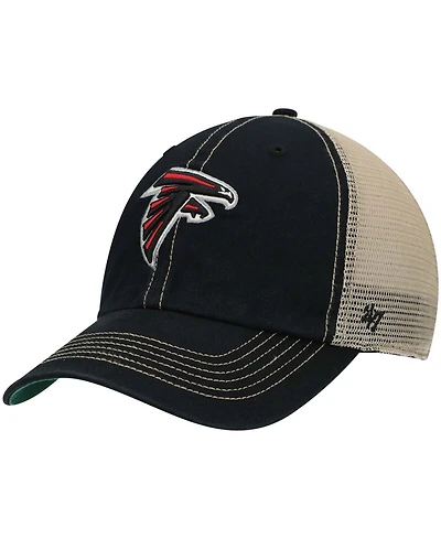 Men's Black, Natural Atlanta Falcons Trawler Trucker Clean Up Snapback Hat