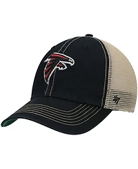Men's Black, Natural Atlanta Falcons Trawler Trucker Clean Up Snapback Hat