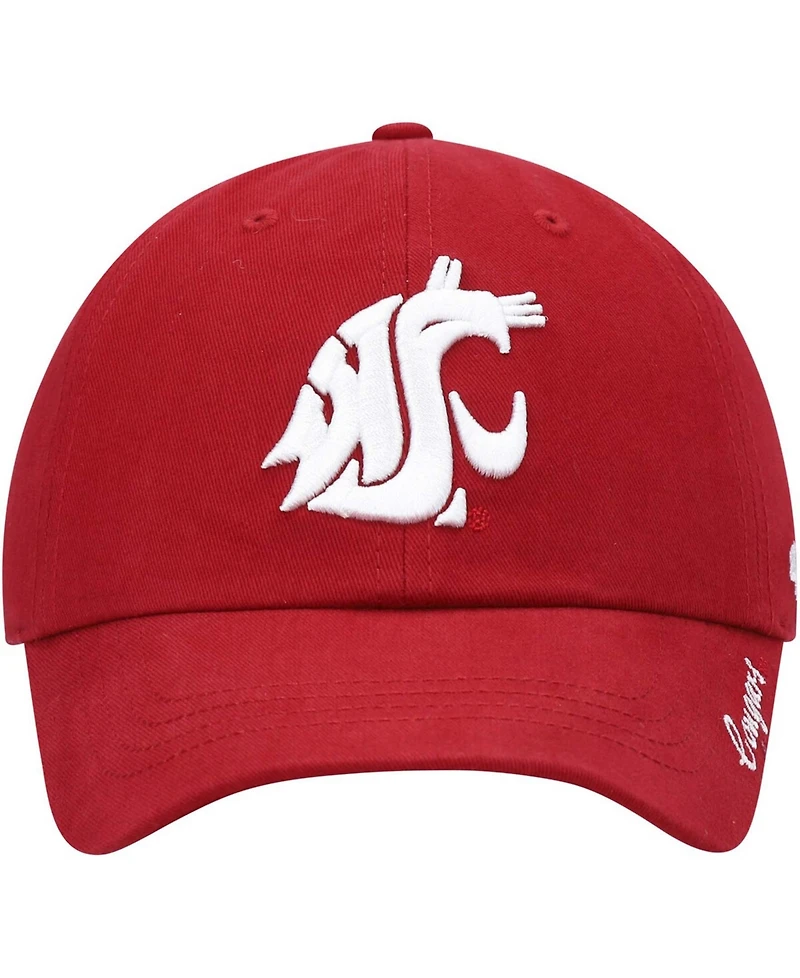 Women's Crimson Washington State Cougars Miata Clean Up Logo Adjustable Hat