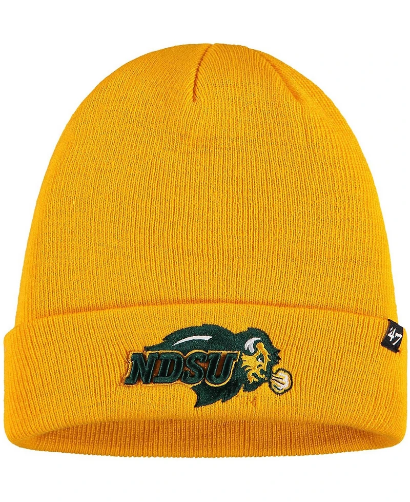 Men's Gold-Tone Ndsu Bison Raised Cuffed Knit Hat