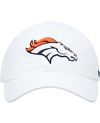 Men's White Denver Broncos Clean Up Adjustable Hat
