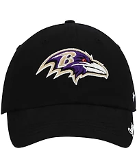 Women's Black Baltimore Ravens Miata Clean Up Primary Adjustable Hat