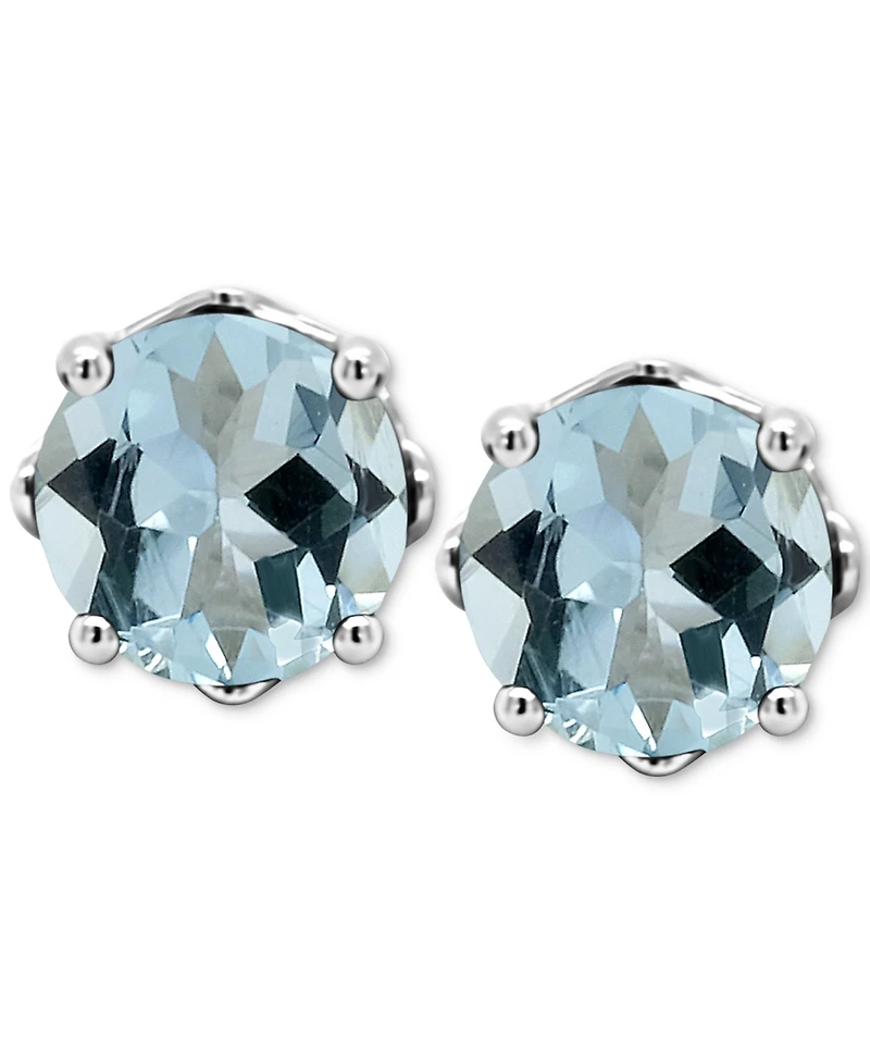 Rhodolite Garnet Stud Earrings (1-1/5 ct. t.w.) Sterling Silver (Also Opal, Citrine, White Topaz, Peridot, Aquamarine, and Amethyst)