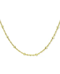 Giani Bernini Small Beaded Singapore 18" Chain Necklace in 18k Gold-Plated Sterling Silver, Created for Macy's
