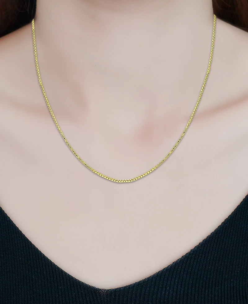 Giani Bernini Box Link 18" Chain Necklace in 18k Gold-Plated Sterling Silver, Created for Macy's