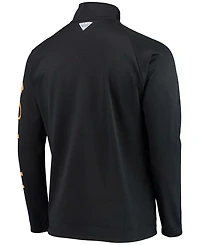 Men's Black Virginia Tech Hokies Terminal Tackle Fleece Raglan Omni-Shade Quarter-Zip Jacket
