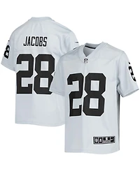 Big Boys Josh Jacobs Silver Las Vegas Raiders Inverted Team Game Jersey