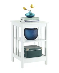 Mission End Table with Shelves
