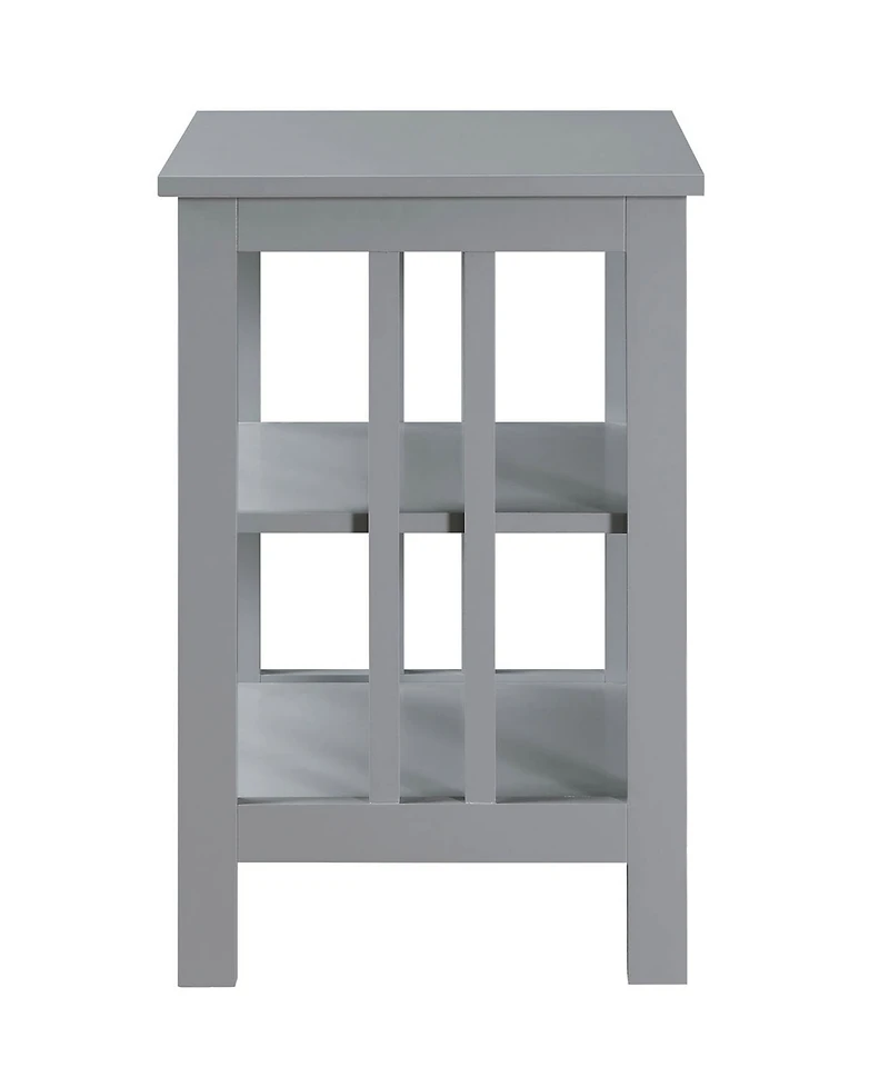 Mission End Table with Shelves